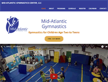 Tablet Screenshot of midatlanticgymnastics.com